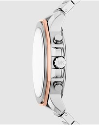 Michael Kors - Prescott Silver Tone Chronograph Watch