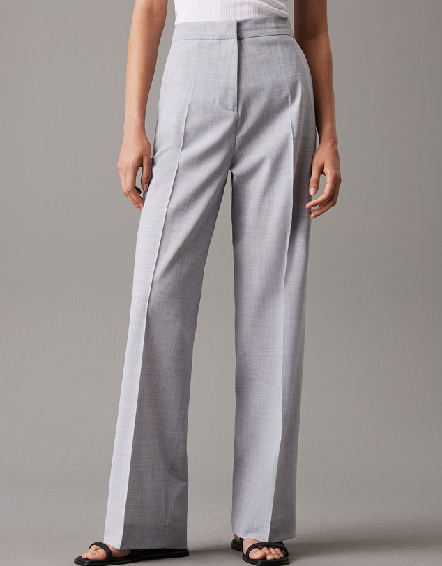 Calvin Klein - Wool Blend Straight Leg Pants