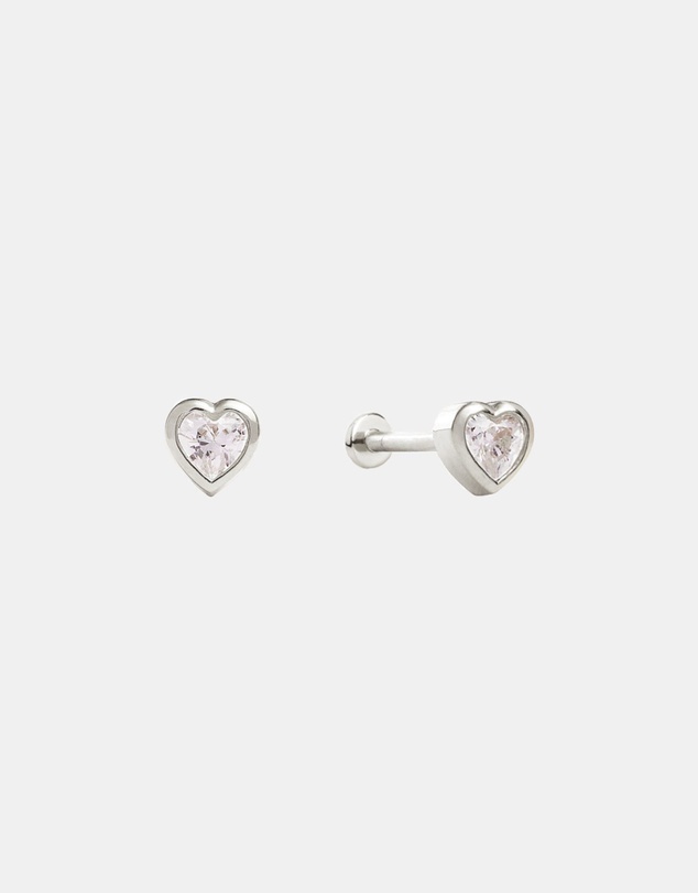 SAINT VALENTINE - True Love Flatback Studs - Silver