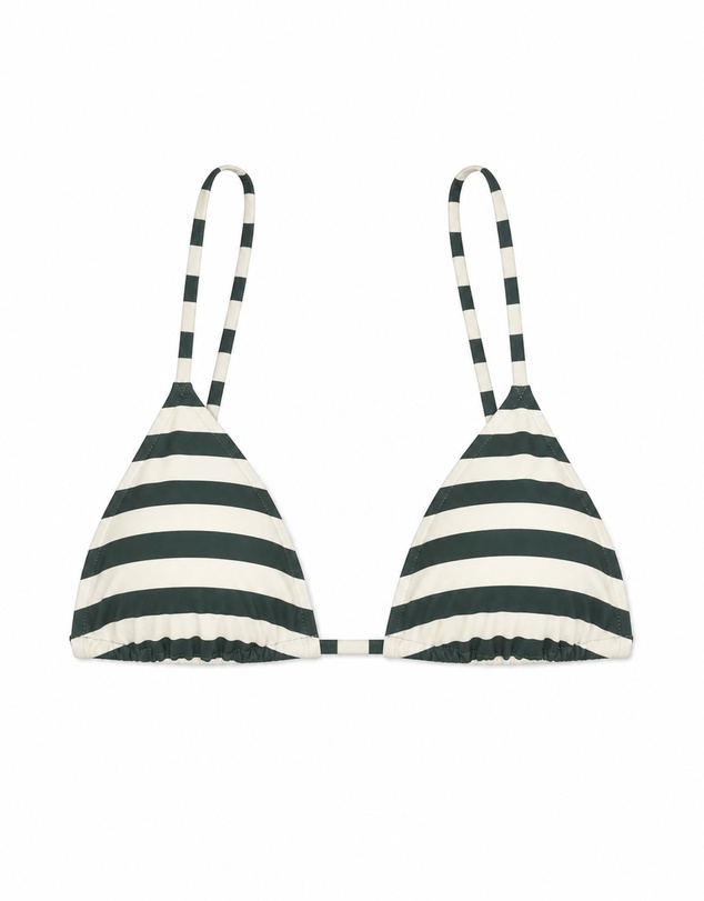 BONDI BORN - Lulu Bikini Top - Forest Stripe (Embodee™)