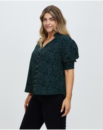 Atmos&Here Curvy - Brodie Puff Sleeve Blouse
