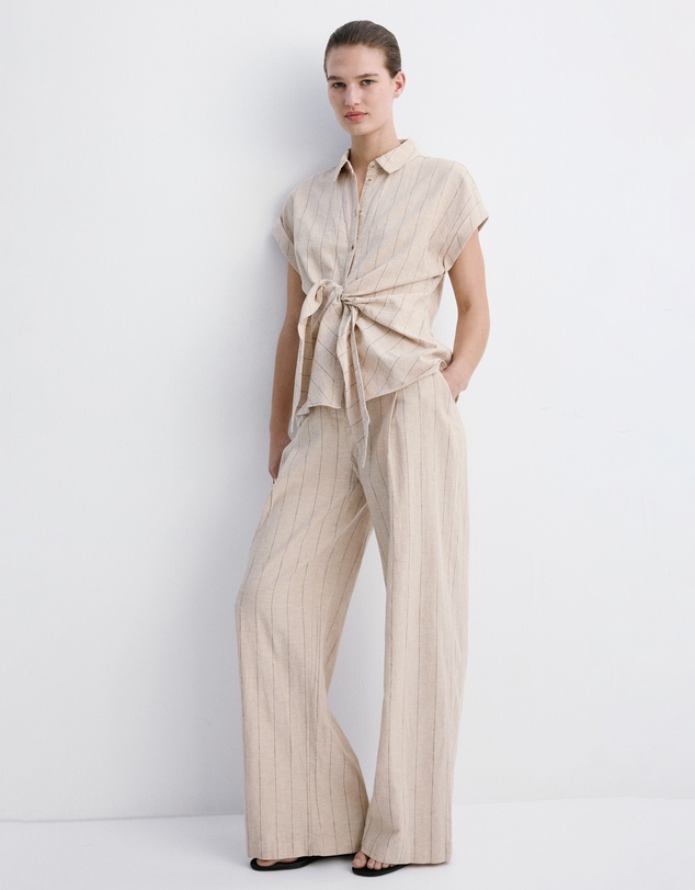 M.N.G - Linen Pinstripe Shirt