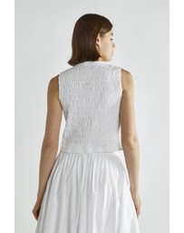 Glamorous - Smocked tie front vest top