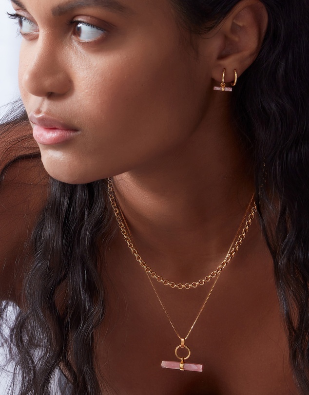 Rachel Jackson - T-Bar Rose Necklace