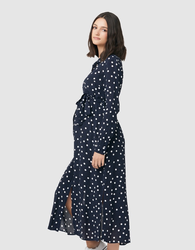 Ripe Maternity - Spot Shirt Dress