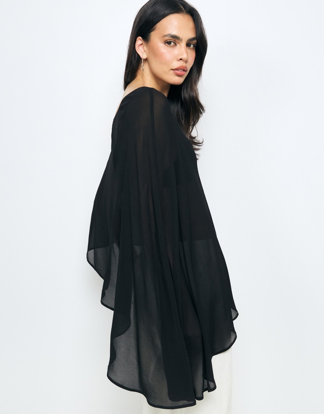 AERE - Mila One Shoulder Asymmetric Blouse