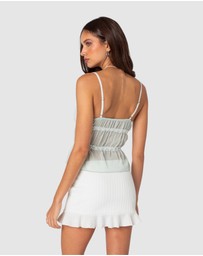 EDIKTED - Addy Tie Front Sheer Chiffon Top