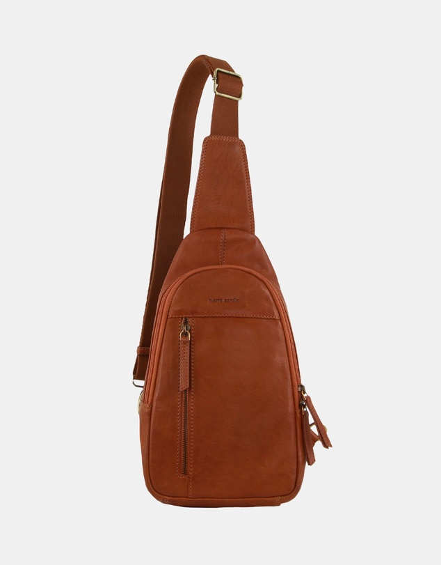 Pierre Cardin - Pierre Cardin Men's Leather Sling Bag