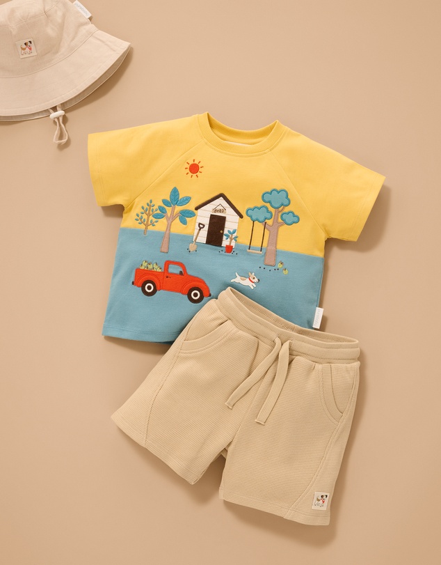 Purebaby - Garden Shed Relaxed Tee-Kids-Babies