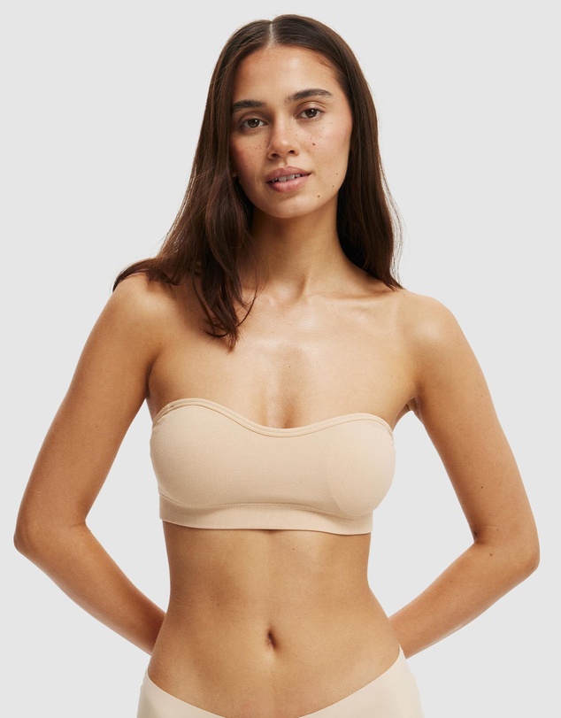 Cotton On Body - Seamless Sweetheart Padded Bandeau Bra
