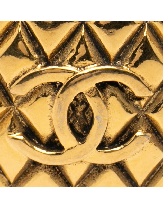 Pre-Loved by Azura Reborn - Pre-Loved CC Gold Plated Quilted Round Brooch