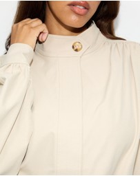 Dazie - Daniella Pleated Bubble Hem Jacket