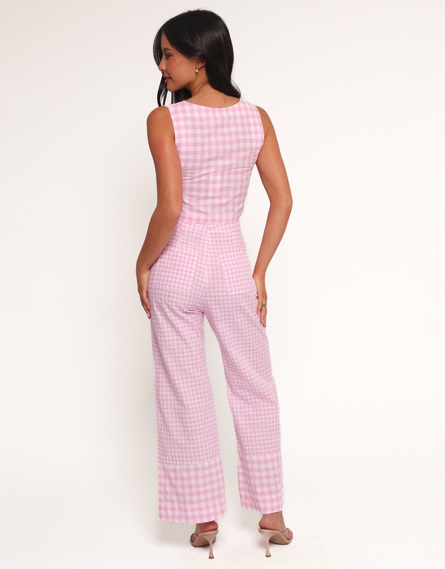 Petal & Pup - Devlin Cotton Pant - Pink Gingham