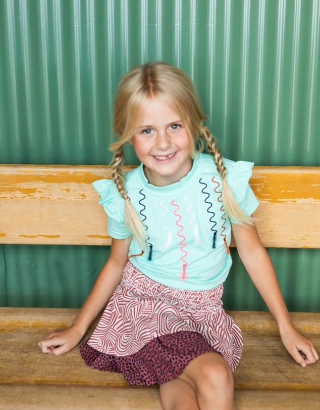 B.Nosy - Zebra Print Ruffle Skirt - Kids-Teens