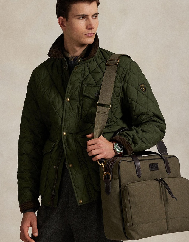 Polo Ralph Lauren - Leather-Trim Canvas Commuter Bag
