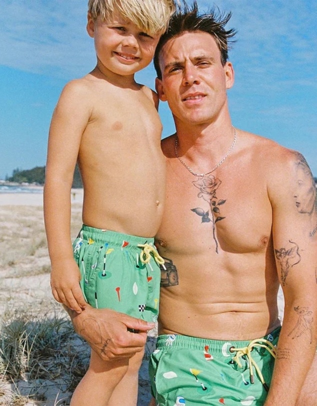 Skwosh - In The Hole Kids Swim Shorts in Golfing Green