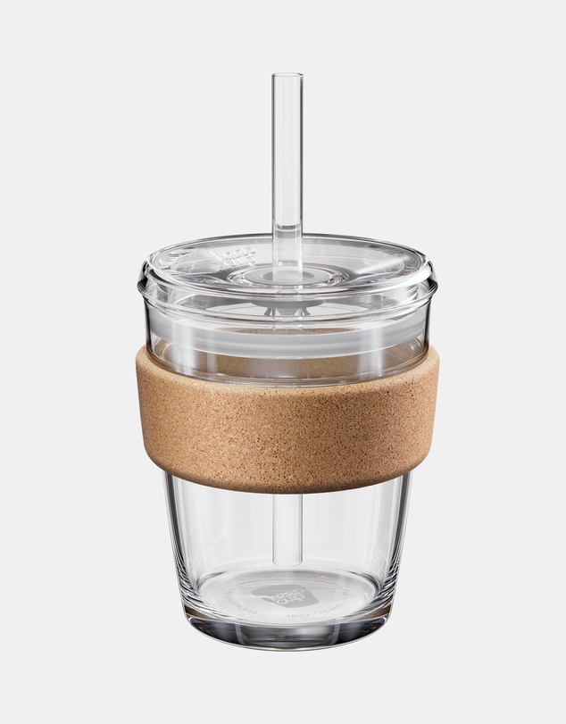 KeepCup - Brew Cork Cold Cup 12oz Reusable Coffee Cup with Straw Lid