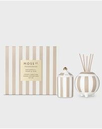 Moss St Fragrances - Patchouli, Pear & Oud Mini Candle & Diffuser Gift Set