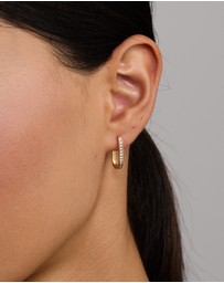 Michael Hill - Huggies with 0.14 Carat TW of Diamonds in 10kt Yellow Gold