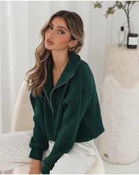 Esther & Co - Merete Knit - Dark Green