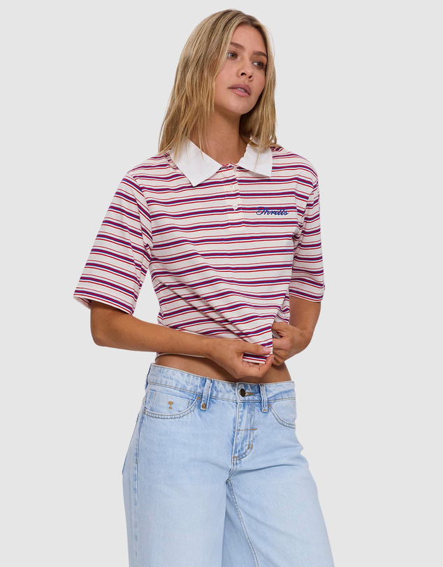 Thrills - Harry Striped Cropped Polo