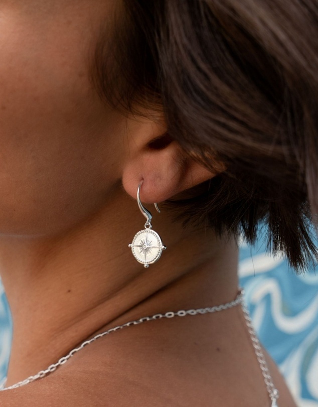 Dower & Hall - Women's True North Story Drop Earrings In Sterling Silver