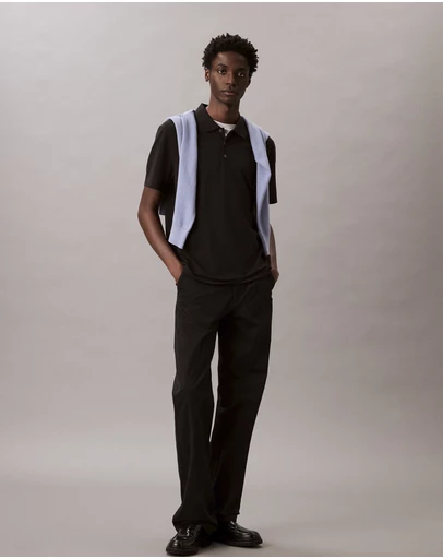 Calvin Klein - Tonal Stripe Jacquard Polo Shirt