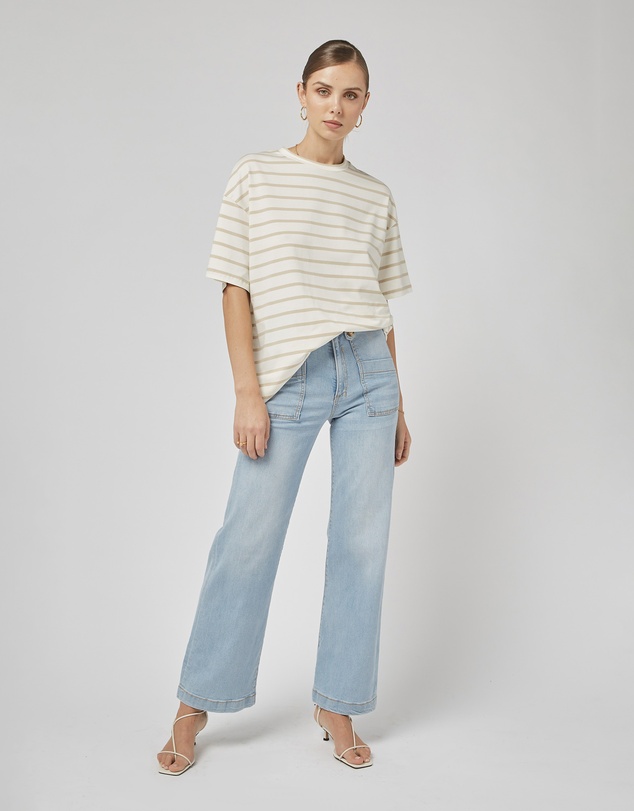 DRICOPER DENIM - Amy Beige Stripe Tee