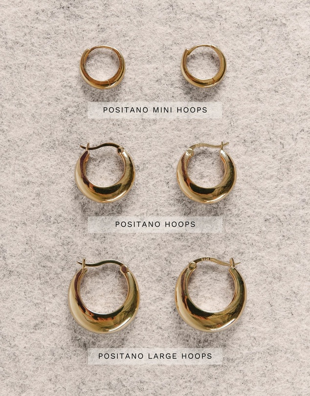 SAINT VALENTINE - Positano Large Hoops - Gold
