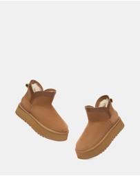 EVERAU - Australian Shepherd Ugg Mini Wintra Platform Cow Suede Upper UGG Boots
