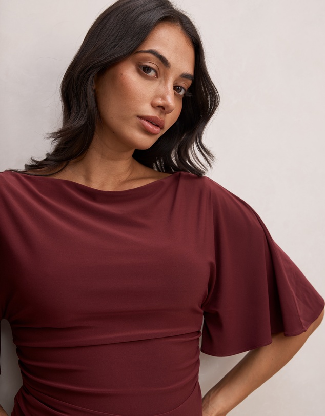 Forever New - Paige Flutter Sleeves Tie Back Top