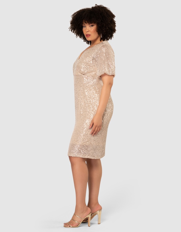Pink Dusk by Curve Project - Cocktail Queen Sequin Mini Dress