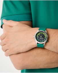Aston Martin - GRZ Black Stainless Steel Bracelet Watch and Podium Green Silicone Strap Box Set
