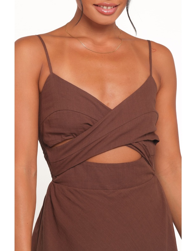Petal & Pup - Elvina Midi Dress - Brown