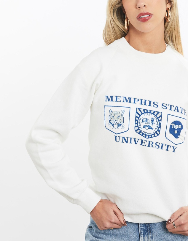 Vintage by The Real Deal - Pre Loved - Vintage 80s NCAA Memphis State Tigers Sweatshirt