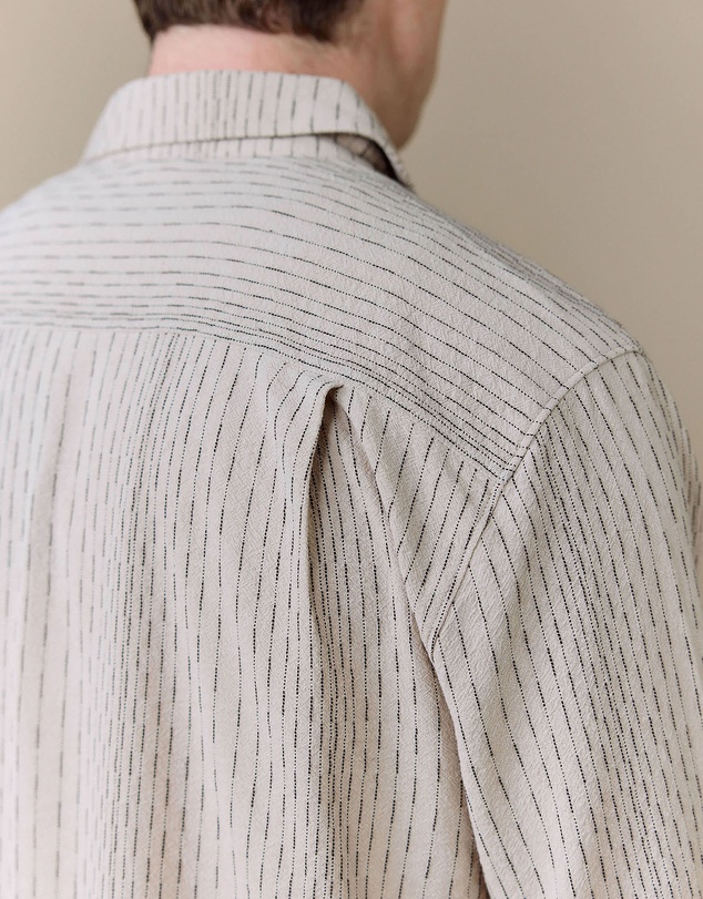 Percival - Leland Cuban Boxy Long Sleeve Shirt