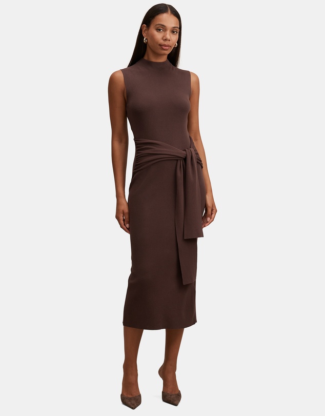Forever New - Margot Wrap Detail Knitted Midi Dress