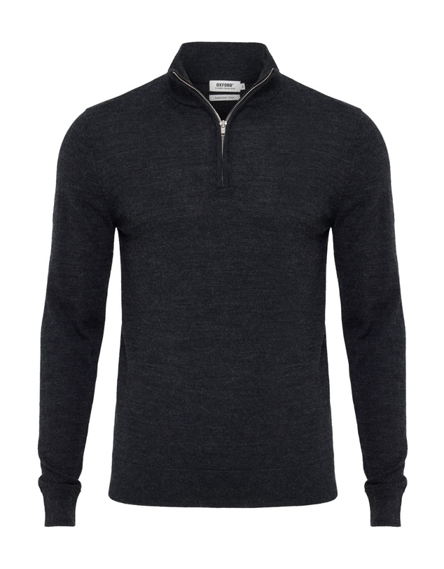 Oxford - Merino Zip-Neck Wool Pullover