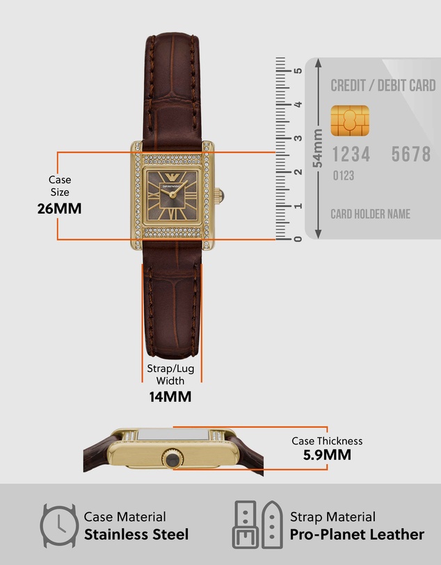 Emporio Armani - Brown Analogue Watch