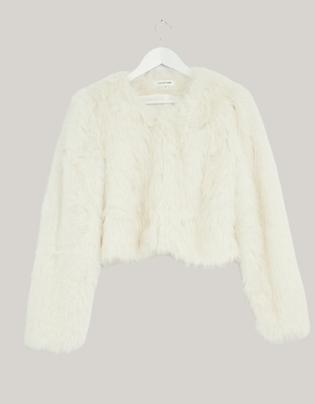 Revibe - Repaired CHANCERY Noel Faux Fur Jacket - AU 8