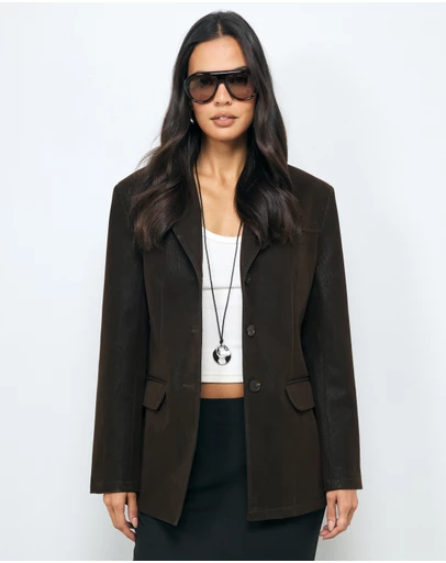 AERE - Drea Suede Look Blazer