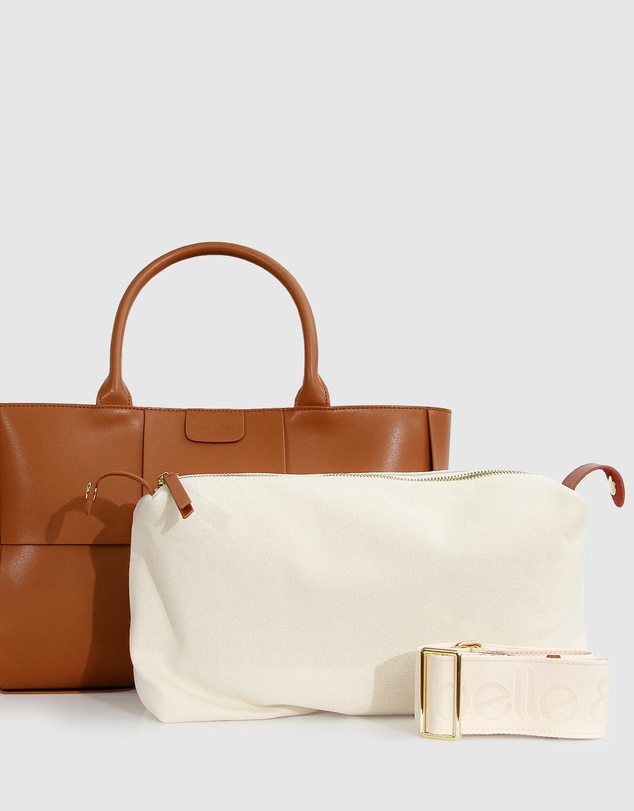Belle & Bloom - Long Way Home Woven Tote - Camel