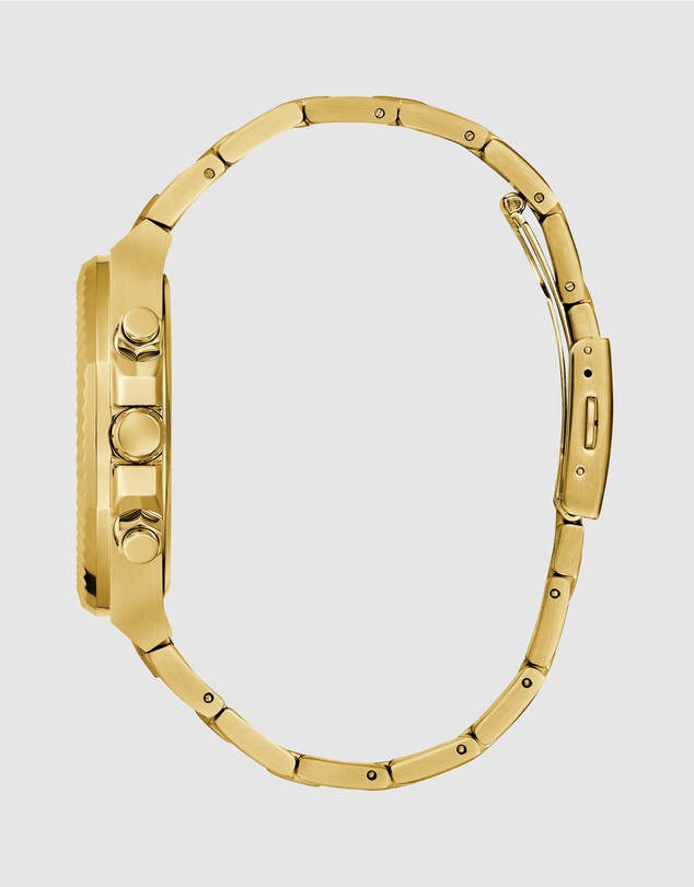 GUESS - Guess Men's Gold Tone 44mm Multi-function Watch