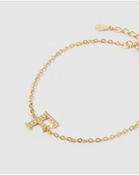 Izoa - Crystal Letter F Bracelet
