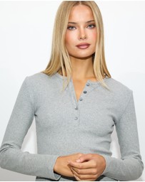 Dazie - Stella Long Sleeve Button Up Top