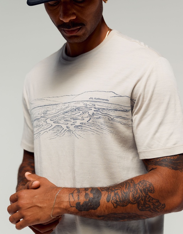 Kathmandu - 100% Merino Graphic T-Shirt