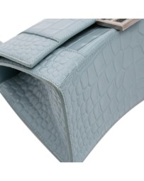 Pre-Loved by Azura Reborn - Pre-Loved Small Croc Embossed Hourglass Top Handle Bag