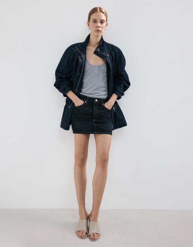 M.N.G - Low-Rise Denim Mini Skirt