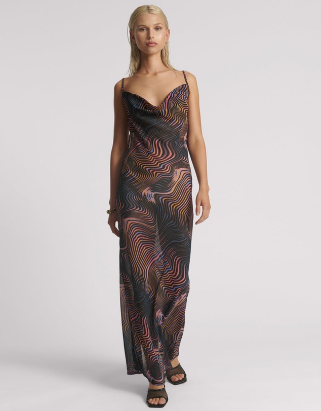 ONE TEASPOON - Jagger Long Slip Maxi Dress - Acid Trip