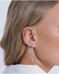 Elli Jewelry - Earrings Creole Crystals 925 Sterling Silver